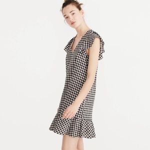 Madewell Gingham Vneck Dress sz 6